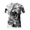 White Lion Tattoo 3D All Over Printed Shirt for Men and Women