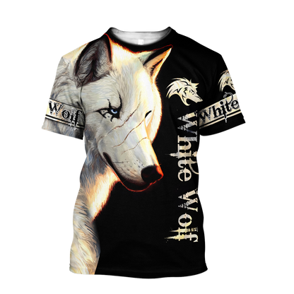 White Wolf 3D All Over Printed Hoodie For Men and Women MH0110202