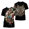 Oni Mask Tattoo 3D All Over Printed Unisex Shirt