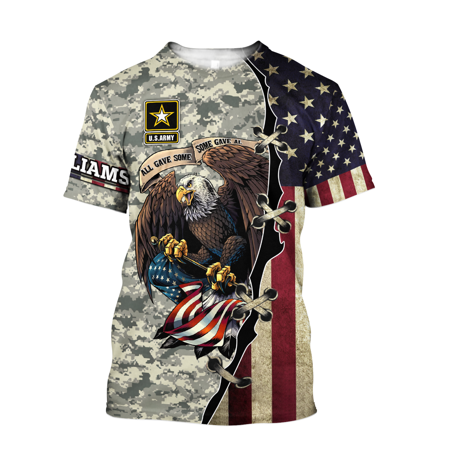 Army Customize Name 3D All Over Printed Shirts TA091420020S