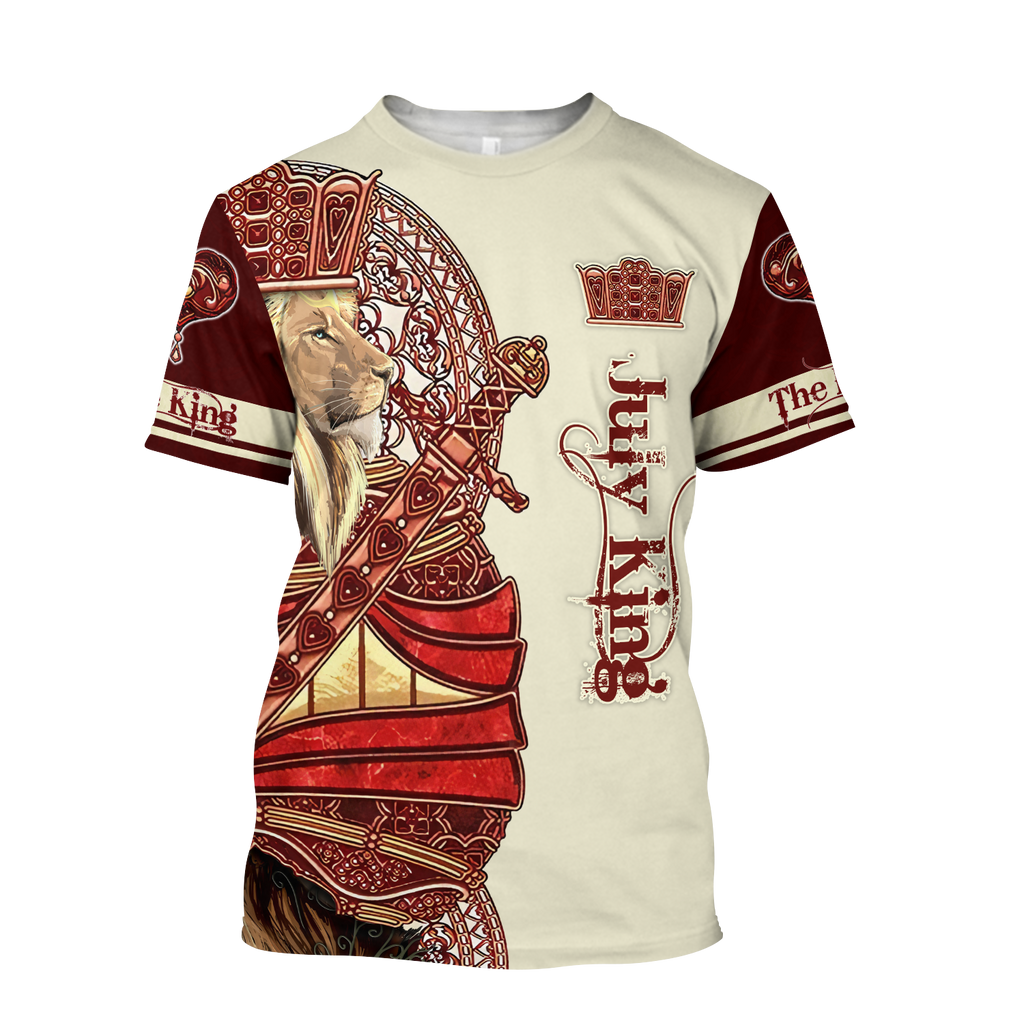 July King Lion Royal  3D All Over Printed Unisex Shirts