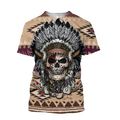 Love Skull native 3D all over printed for man and women QB06062004-Apparel-PL8386-T- Shirt-S-Vibe Cosy™