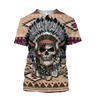 Love Skull native 3D all over printed for man and women QB06062004-Apparel-PL8386-T- Shirt-S-Vibe Cosy™