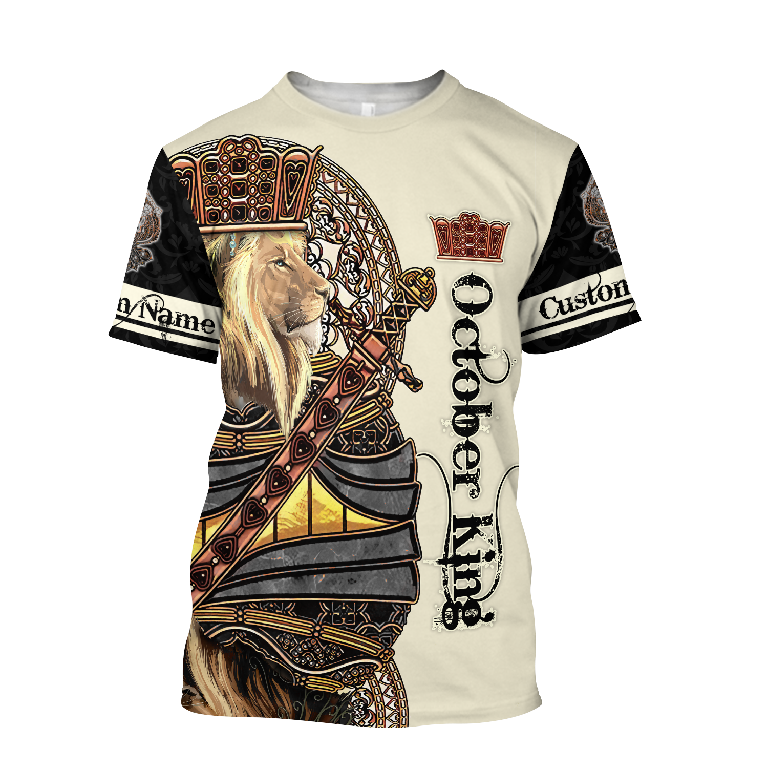 Custom Name October King 3D All Over Printed Unisex Shirts