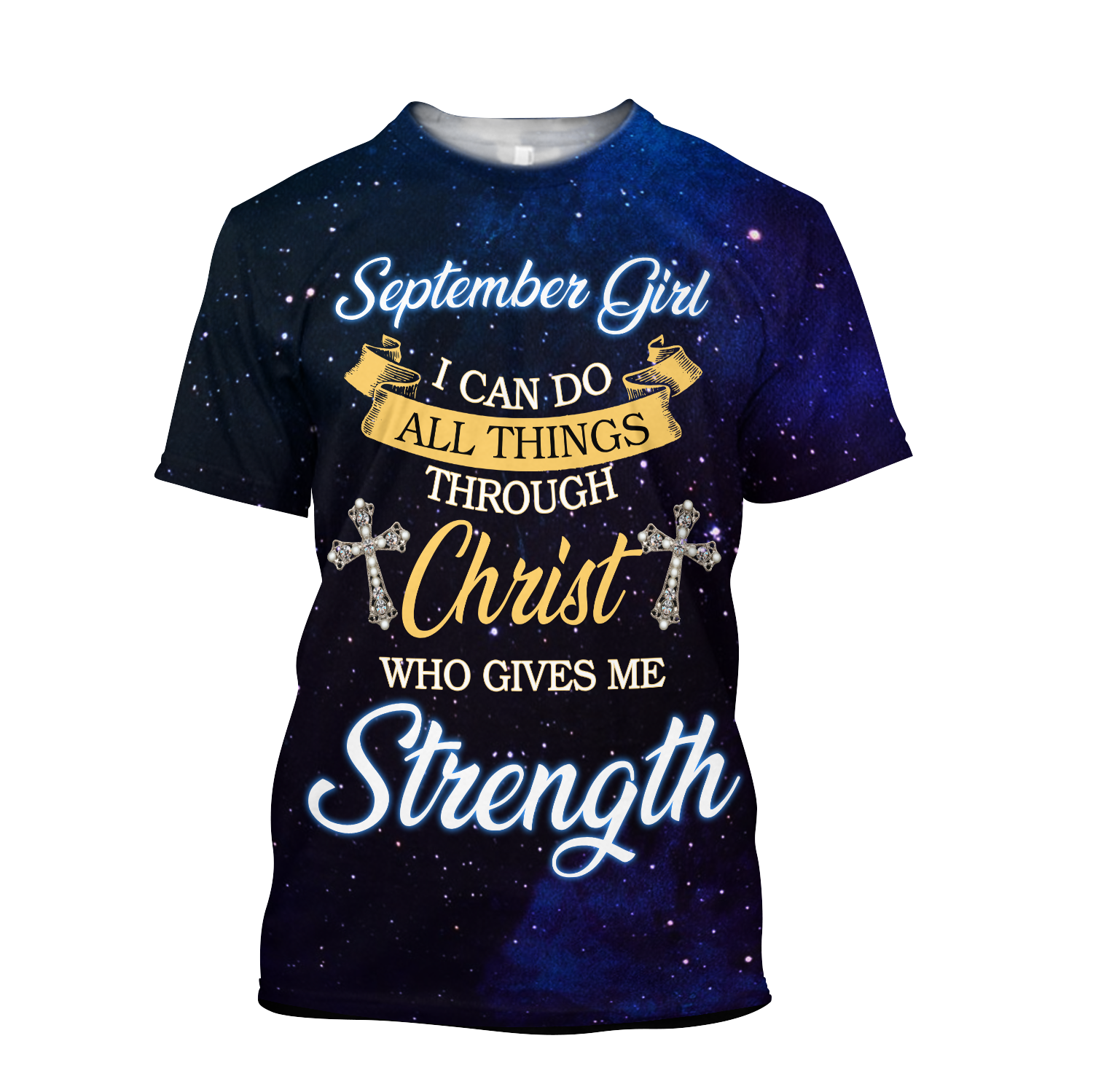 September Girl I Can Do All Things Combo3D All Over Print Shirts DQB08122006S