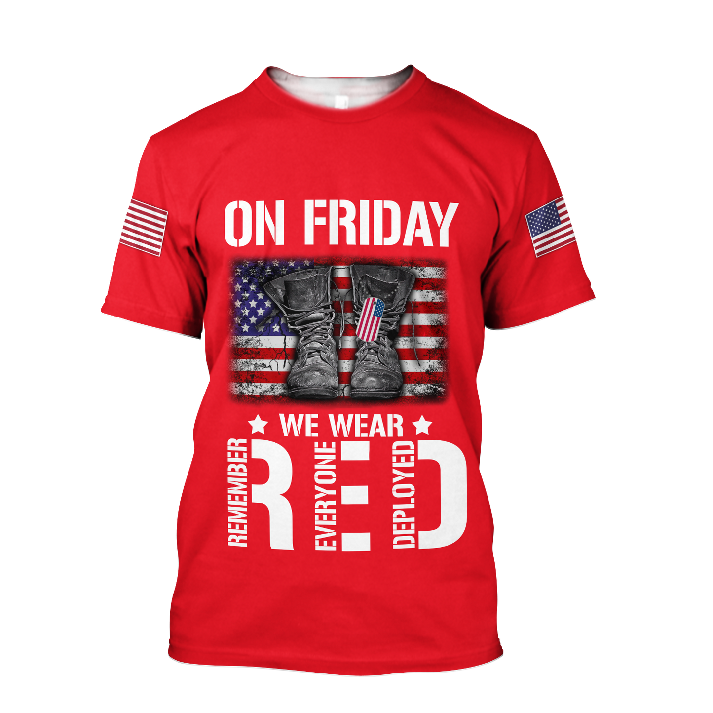 On Friday We Wear Red 3D All Over Printed Shirts For Men and Women TA09222001