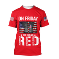 On Friday We Wear Red 3D All Over Printed Shirts For Men and Women TA09222001