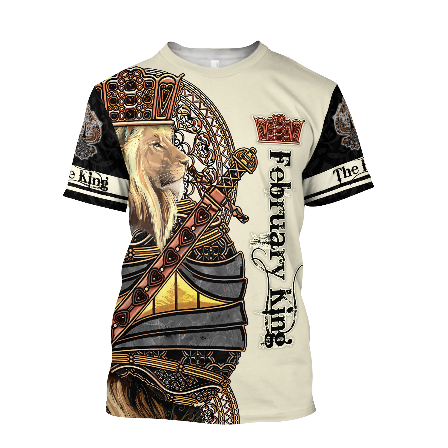 February King Lion 3D All Over Printed  Unisex Shirts