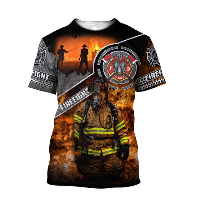 Brave Firefighter-Fireman 3D All Over Printed Shirts For Men and Women TA0822203