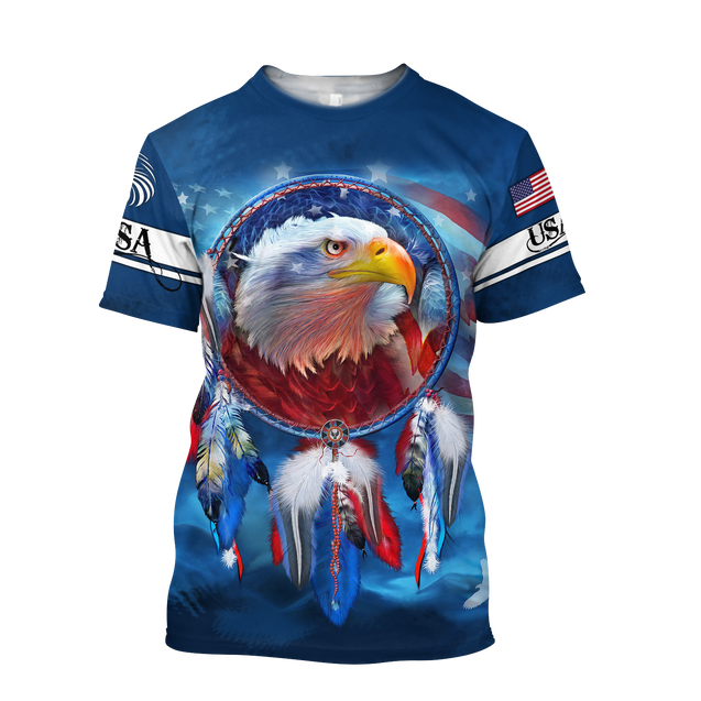 Eagle American Flag 3D All Over Printed Shirts For Men & Women-Apparel-TA-T-Shirt-S-Vibe Cosy™