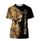 Custom Name October King 3D All Over Printed Unisex Shirts