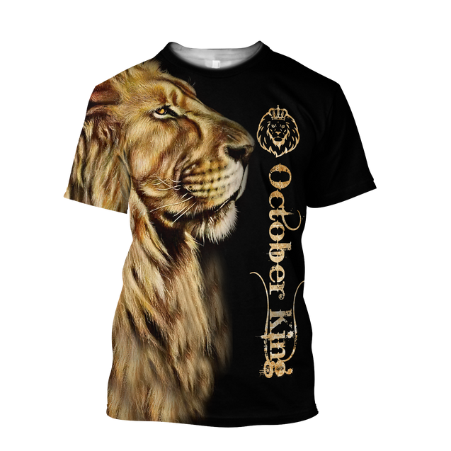 Custom Name October King 3D All Over Printed Unisex Shirts