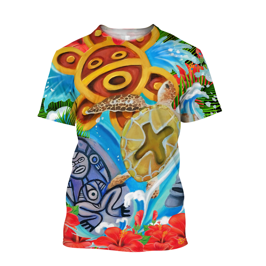 Puerto Rico Summer Sol Taino Shirt QB06232001-Apparel-TQH-Hoodie-S-Vibe Cosy™