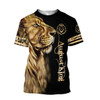 Custom Name August King Lion 3D All Over Printed Unisex Shirt