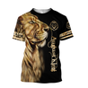 Custom Name August King Lion 3D All Over Printed Unisex Shirt