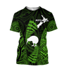 New zealand maori surf green 3d all over printed for men and women