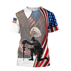 Stand For The Flag Knee For The Fallen 3D All Over Printed Shirts For Men and Women