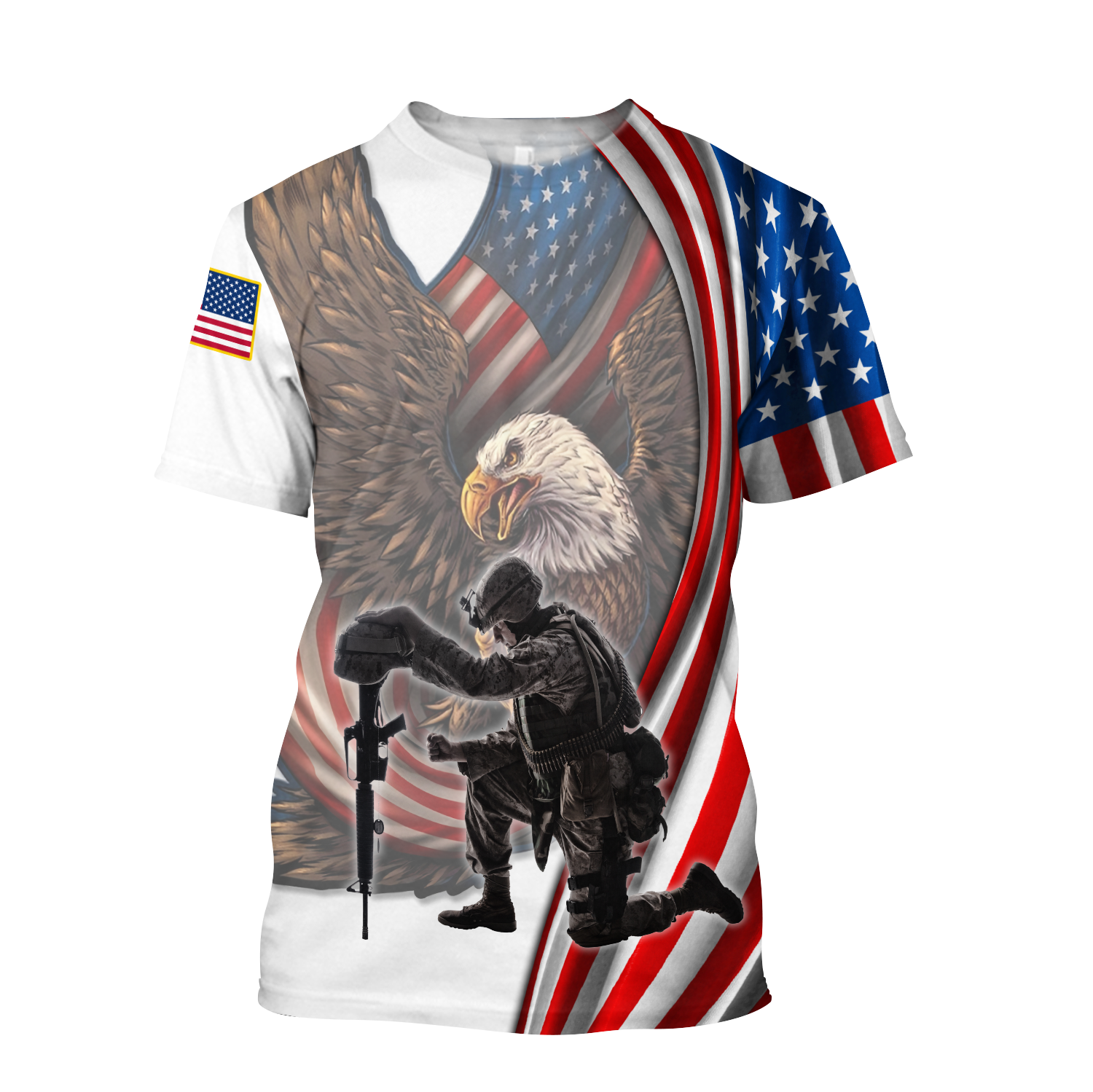 Stand For The Flag Knee For The Fallen 3D All Over Printed Shirts For Men and Women
