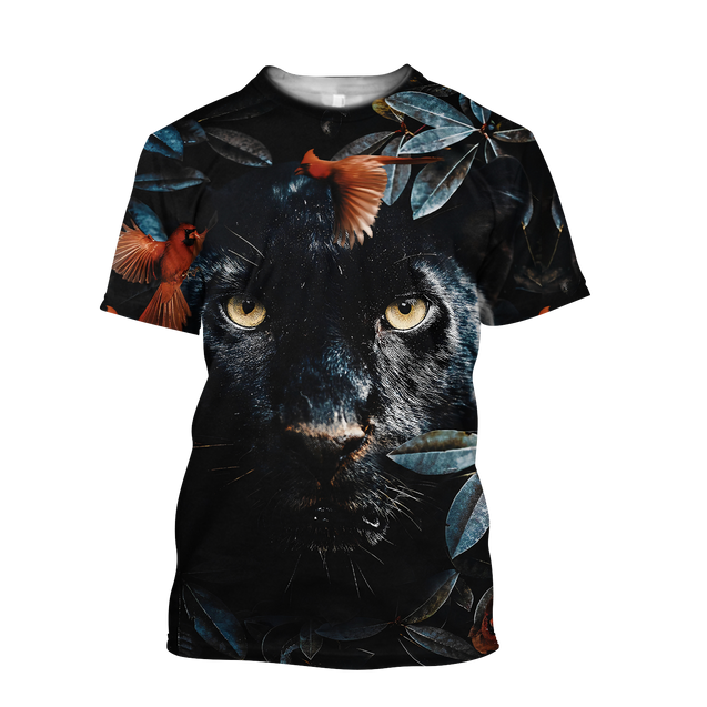 Flower Black Panther Over Printed Hoodie