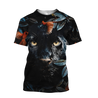 Flower Black Panther Over Printed Hoodie