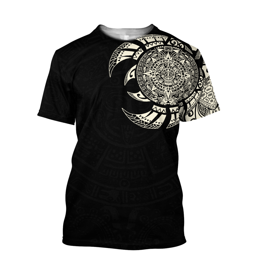 Aztec Mayan Tatoo 3D All Over Printed Shirts For Men and Women DQB07092001-Apparel-TA-T-Shirts-S-Vibe Cosy™
