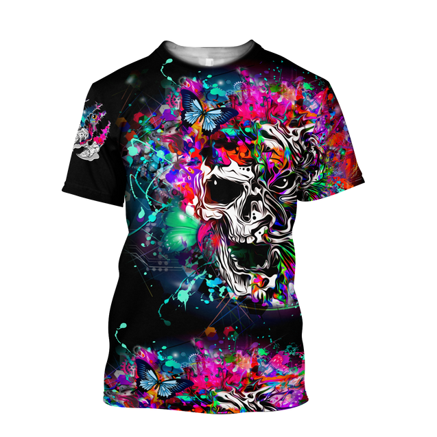 Love Skull animal full color 3D all over printed for man and women QB06092002-Apparel-PL8386-T- Shirt-S-Vibe Cosy™