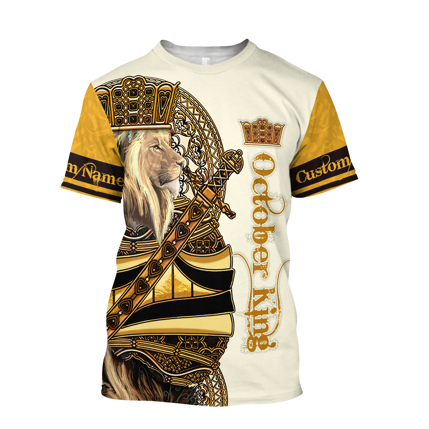 Custom Name October King 3D All Over Printed Unisex Shirts