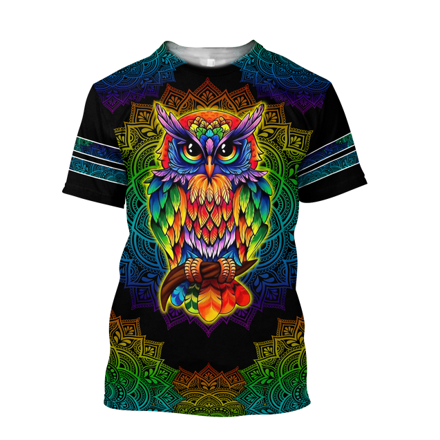 Owl 3d hoodie shirt for men and women QB05132002-Apparel-HG-T-shirt-S-Vibe Cosy™