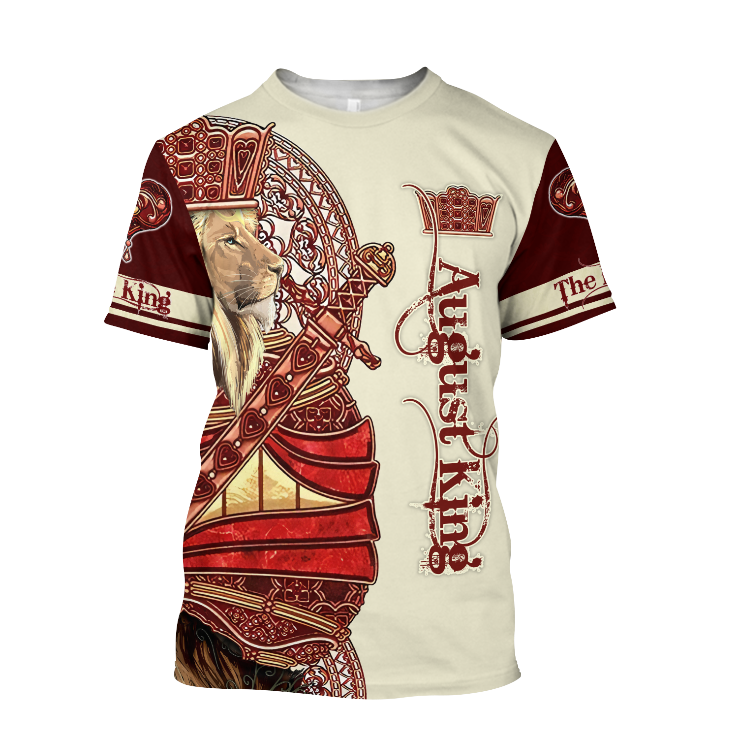 August King Lion Royal  3D All Over Printed Unisex Shirts