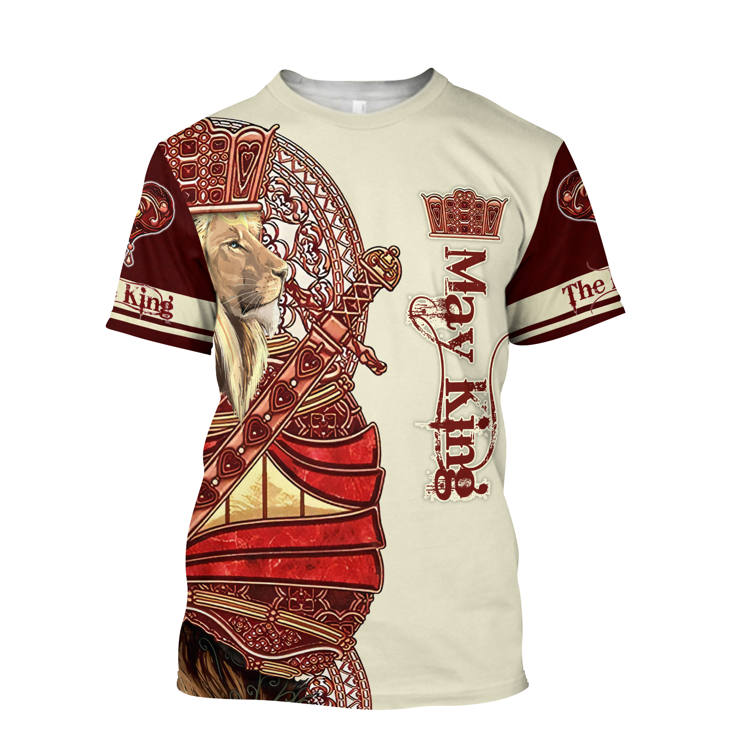May King Lion 3D All Over Printed Unisex Shirts