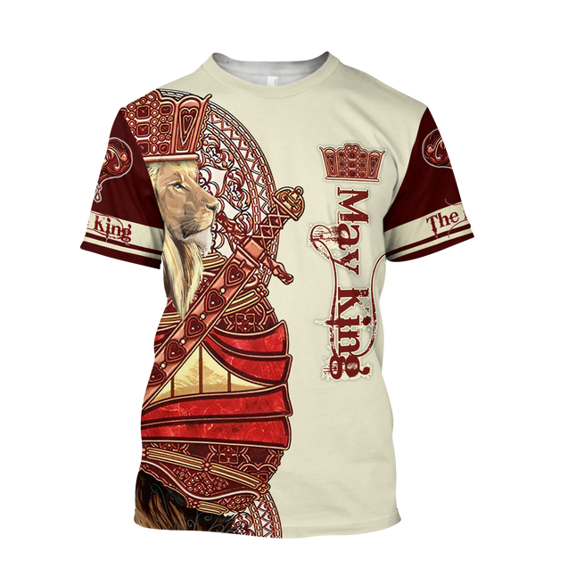 May King Lion 3D All Over Printed Unisex Shirts