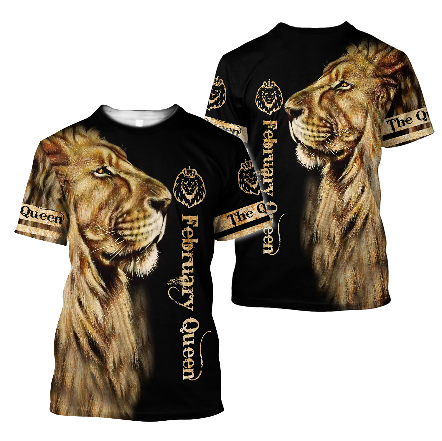 February Lion Queen 3D All Over Printed Shirt for Women