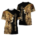 February Lion Queen 3D All Over Printed Shirt for Women