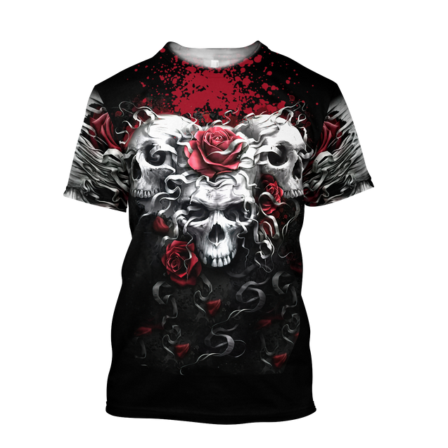 Unique Skulls And Roses Hoodie For Men And Women MEI