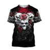 Unique Skulls And Roses Hoodie For Men And Women MEI