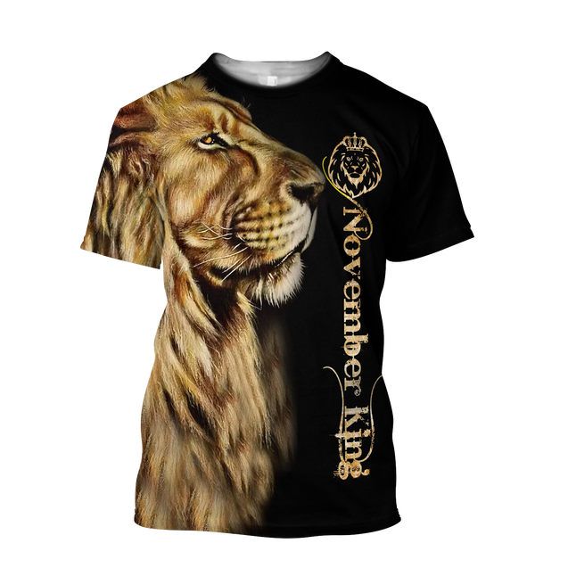 Custom Name November King 3D All Over Printed Unisex Shirts