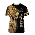 Custom Name May King Lion  3D All Over Printed Unisex Shirts