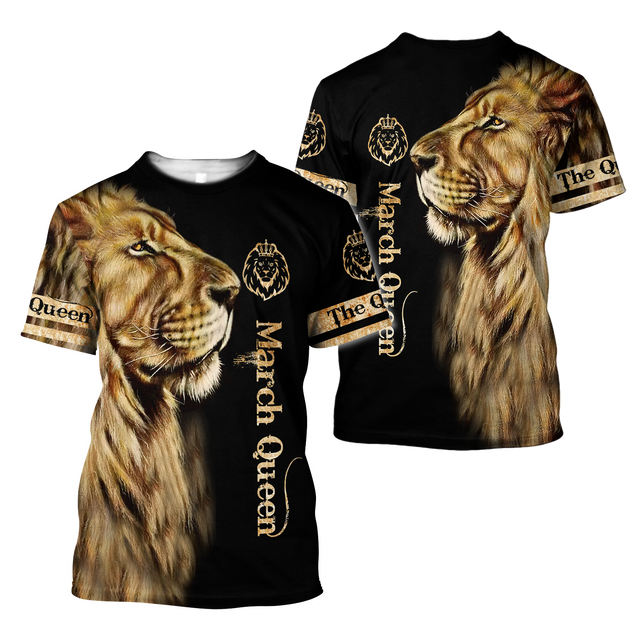 March Lion Queen 3D All Over Printed Shirt for Women