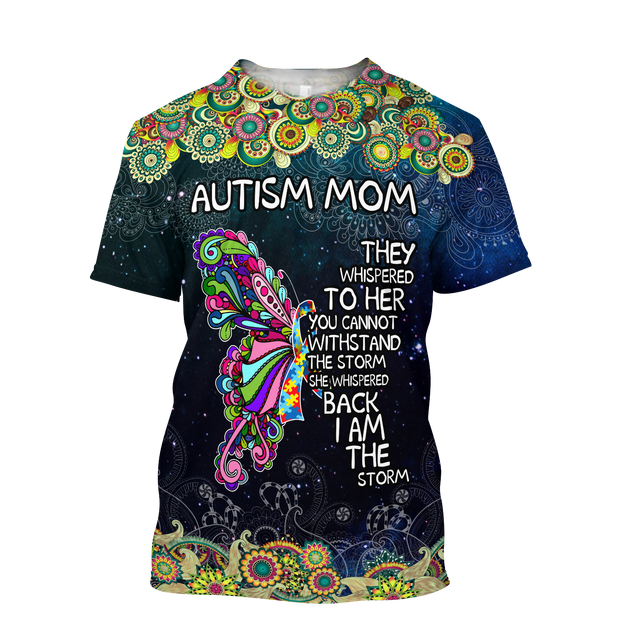 Autism Mom-Butterfly 3D All Over Print Shirts DQB08142002