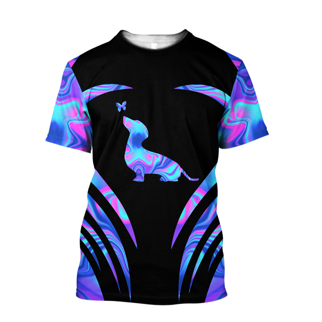 Premium Dachshund Dog America Hologram Unisex Shirts DL20302004