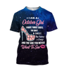 October Girl I Have 3 Sides 3D All Over Print Shirts DQB08142004