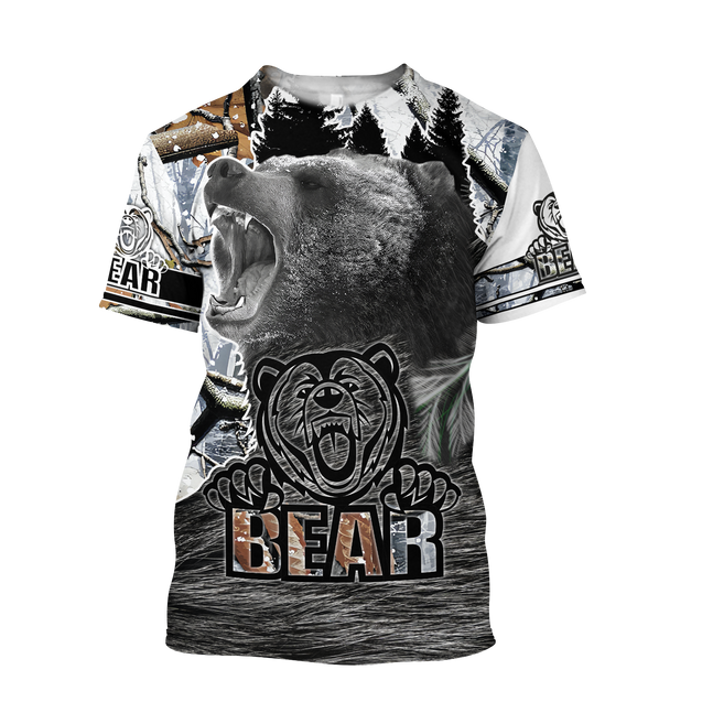 All Over Printed Bear Hoodie MEI09292003-MEI