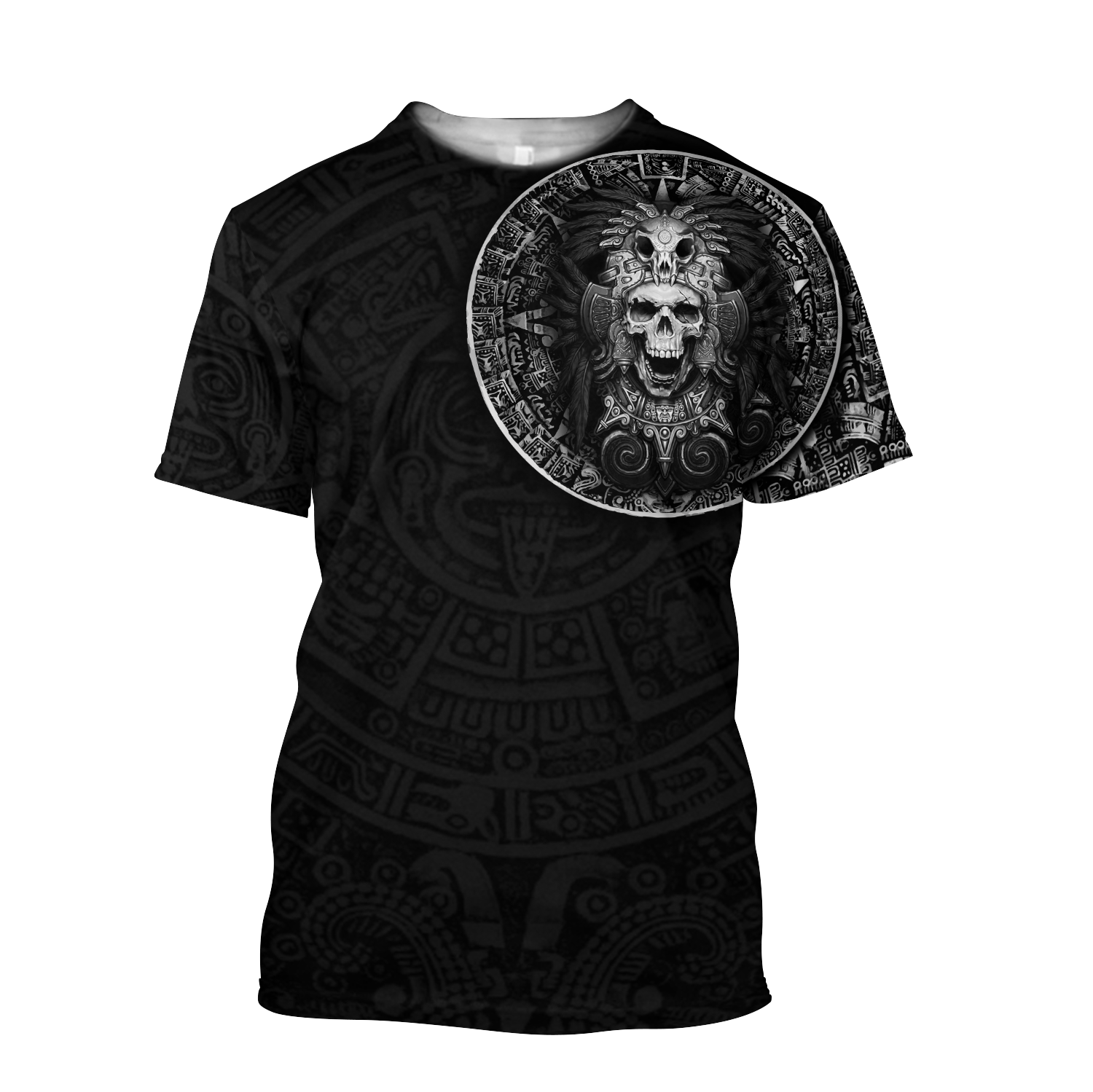 Mexican Aztec Warrior 3D All Over Printed Shirts For Men and Women QB07022001-Apparel-TA-T-Shirts-S-Vibe Cosy™