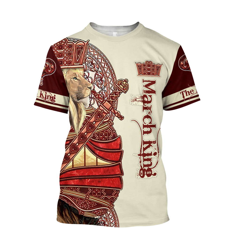 March King Lion 3D All Over Printed  Unisex Shirts
