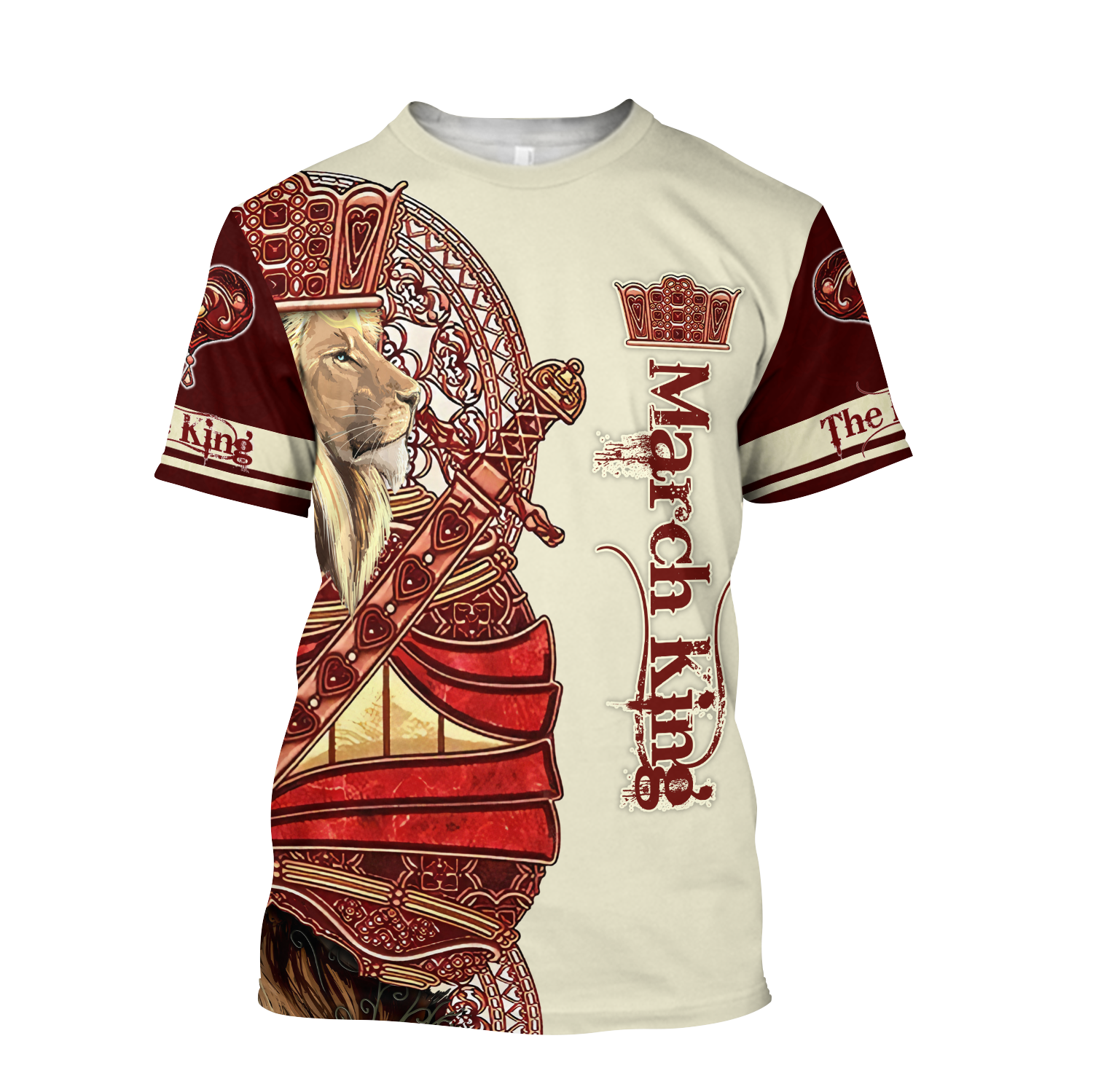 March King Lion 3D All Over Printed  Unisex Shirts