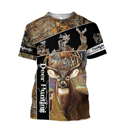 Version Huntaholic - Deer Hunting 3D All Over Printed Shirts For Men And Woman