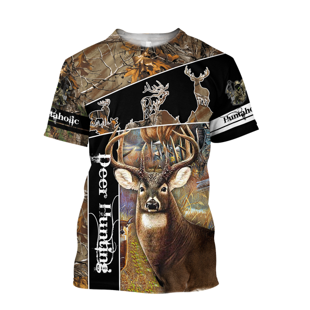 Version Huntaholic - Deer Hunting 3D All Over Printed Shirts For Men And Woman