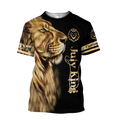 Custom Name July King Lion  3D All Over Printed Unisex Shirts