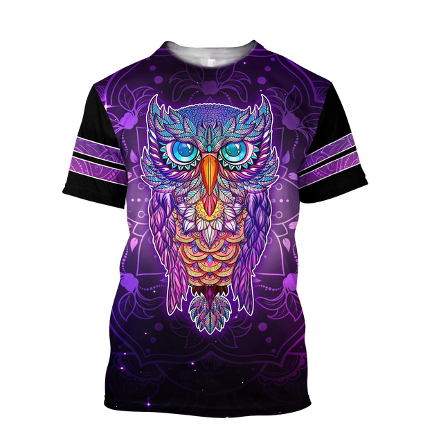 Owl 3d hoodie shirt for men and women QB05152001-Apparel-HG-T-shirt-S-Vibe Cosy™