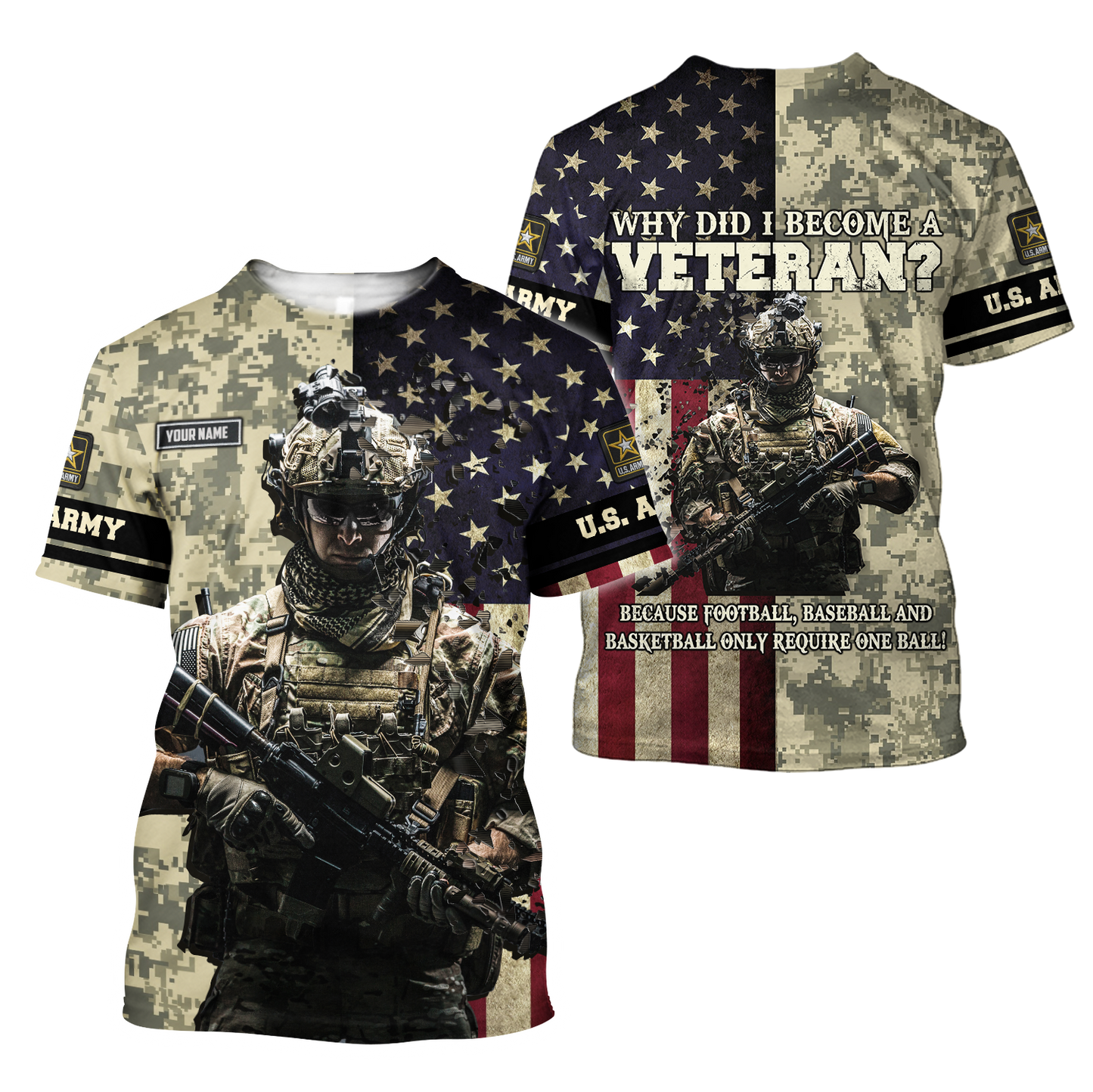 US Army Veteran 3D All Over Printed Shirts For Men and Women DQB16102001ST